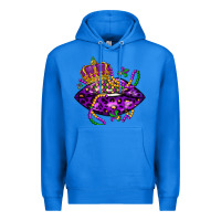 True Royal mardi gras lips Premium Hoodie - LillyAllenDesigns