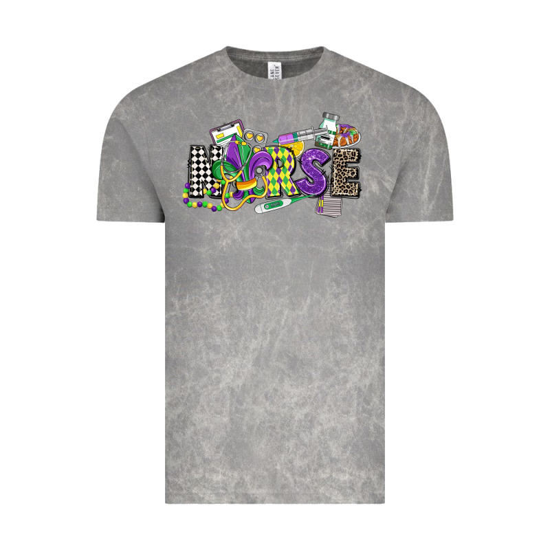 Nurse Mardi Gras Vintage Tee by CowGirlArtShop | Teevron