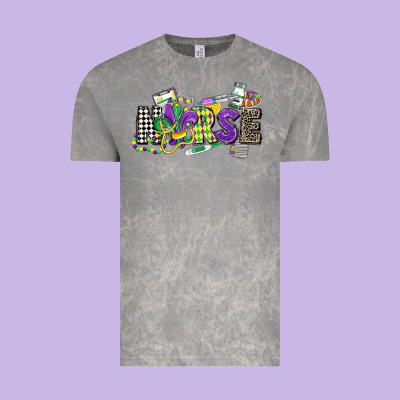 Nurse Mardi Gras Vintage Tee Designed By Cowgirlartshop