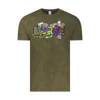 Vintage Olive nurse mardi gras Vintage Tee - CowGirlArtShop