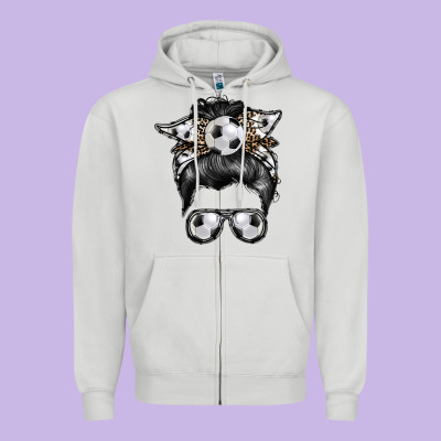 Soccer Mom Zipper Hoodie Designed By Racoondesign