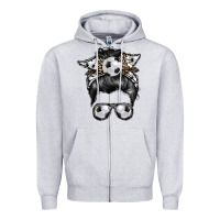 Heather Grey soccer mom Zipper Hoodie - RacoonDesign