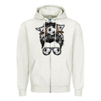 Oatmeal Heather soccer mom Zipper Hoodie - RacoonDesign