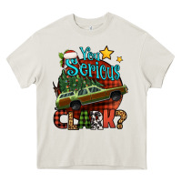 Cream you serious clark with christmas car Heavy Core Tee - Jasminsmagicworld