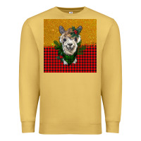 Antique Gold christmas alpacas Premium Sweatshirt - BarkalooDesign