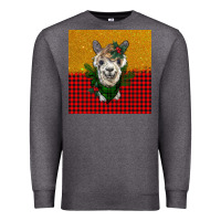 Charcoal Heather christmas alpacas Premium Sweatshirt - BarkalooDesign