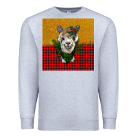 Heather Grey christmas alpacas Premium Sweatshirt - BarkalooDesign
