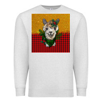 Oatmeal Heather christmas alpacas Premium Sweatshirt - BarkalooDesign