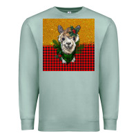 Seafoam christmas alpacas Premium Sweatshirt - BarkalooDesign