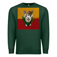 Sports Green christmas alpacas Premium Sweatshirt - BarkalooDesign