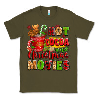 Army Green hot cocoa and christmas movies Classic Tee - texasbilliewilder
