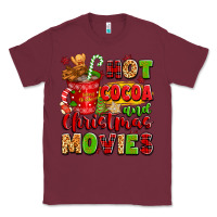 Burgundy hot cocoa and christmas movies Classic Tee - texasbilliewilder