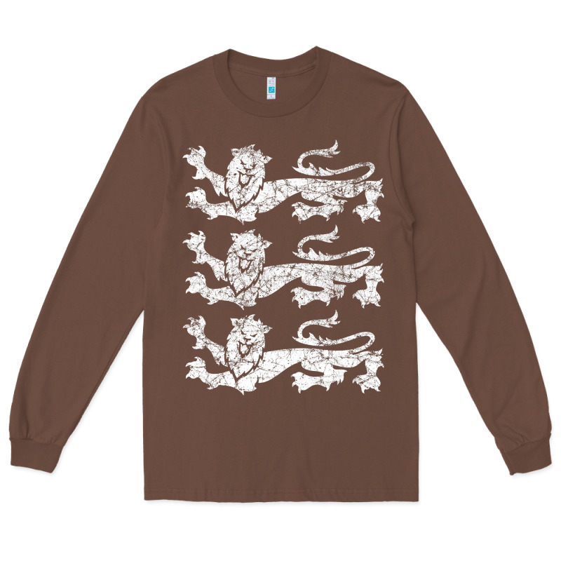 Retro Three England Lions Vintage Souvenir Long Sleeve Tee by trangStudio | Teevron