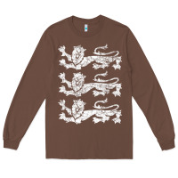 Chestnut Retro Three England Lions Vintage Souvenir Long Sleeve Tee - trangStudio