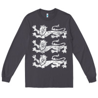 Smoke Retro Three England Lions Vintage Souvenir Long Sleeve Tee - trangStudio
