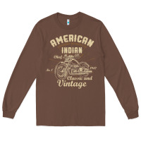 Chestnut Retro Vintage American Motorcycle Indian for Old Biker Long Sleeve Tee - trangStudio