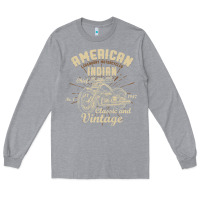 Heather Grey Retro Vintage American Motorcycle Indian for Old Biker Long Sleeve Tee - trangStudio