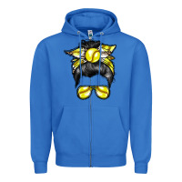 True Royal softball mom Zipper Hoodie - RacoonDesign