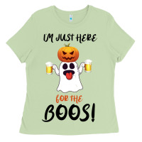 Matcha I'm Just Here For The Boos Ladies Tee - Bettercallsaul