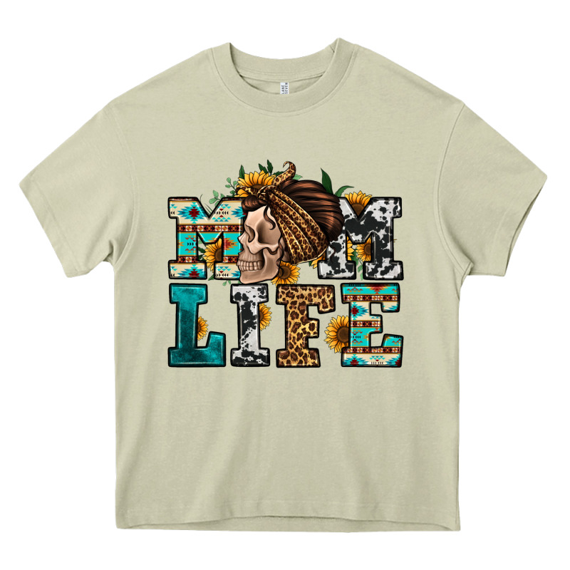 Western Momlife Skull With Bandana Heavy Core Tee by Jasminsmagicworld | Teevron