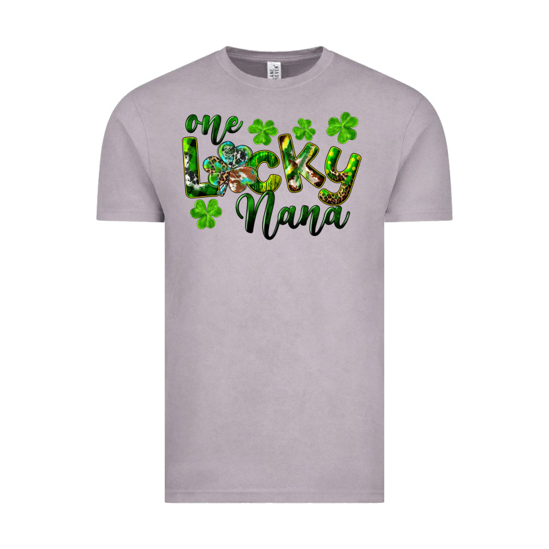 St. Patrick's Day One Lucky Nana Vintage Tee by RanaPortraitStore | Teevron