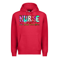 Cardinal Nurse Coffee Scrubs Rubber Gloves Premium Hoodie - CowhideDigitalArt