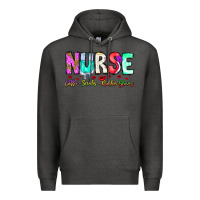 Charcoal Heather Nurse Coffee Scrubs Rubber Gloves Premium Hoodie - CowhideDigitalArt