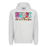 Dove Grey Nurse Coffee Scrubs Rubber Gloves Premium Hoodie - CowhideDigitalArt