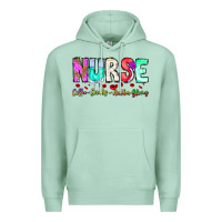 Seafoam Nurse Coffee Scrubs Rubber Gloves Premium Hoodie - CowhideDigitalArt