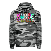 Slate Camo Nurse Coffee Scrubs Rubber Gloves Premium Hoodie - CowhideDigitalArt
