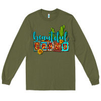 Army Green beautiful crazy olivia Long Sleeve Tee - OliviaCreatesArt