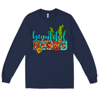 Navy beautiful crazy olivia Long Sleeve Tee - OliviaCreatesArt