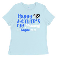 Baby Blue happy first mother's day mommy! logan 2020 Ladies Tee - Bettercallsaul