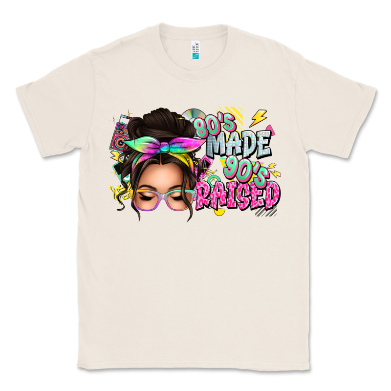 80s Made 90s Raised Messy Bun Classic Tee by texasbilliewilder | Teevron