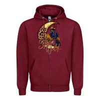 Burgundy stay wild moon cowgirl Zipper Hoodie - RacoonDesign