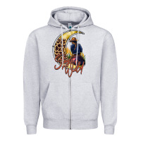 Heather Grey stay wild moon cowgirl Zipper Hoodie - RacoonDesign