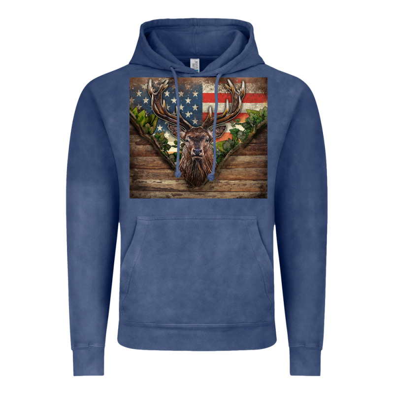 Usa Deer Hunting Vintage Hoodie by CowGirlArtShop | Teevron