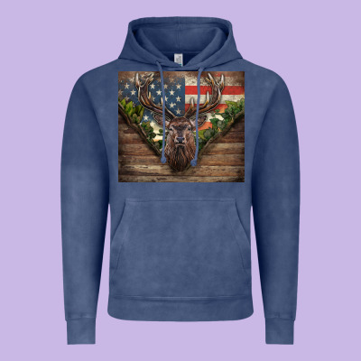 Usa Deer Hunting Vintage Hoodie Designed By Cowgirlartshop