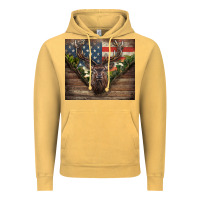 Vintage Mustard usa deer hunting Vintage Hoodie - CowGirlArtShop