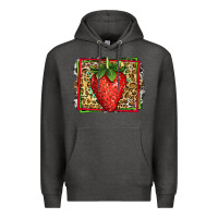 Charcoal Heather strawberry summer Premium Hoodie - Jasminsmagicworld