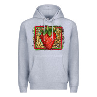 Heather Grey strawberry summer Premium Hoodie - Jasminsmagicworld
