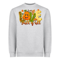 Heather Grey Love Fall Y'all Heavyweight Sweatshirt - CowhideDigitalArt
