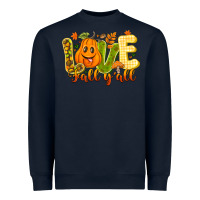 Navy Love Fall Y'all Heavyweight Sweatshirt - CowhideDigitalArt