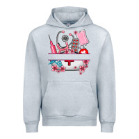 Heather Grey custom name nurse hat and elements Urban Hoodie - AdoDesignShop