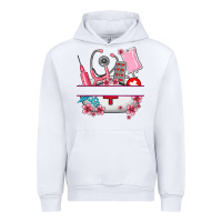 White custom name nurse hat and elements Urban Hoodie - AdoDesignShop