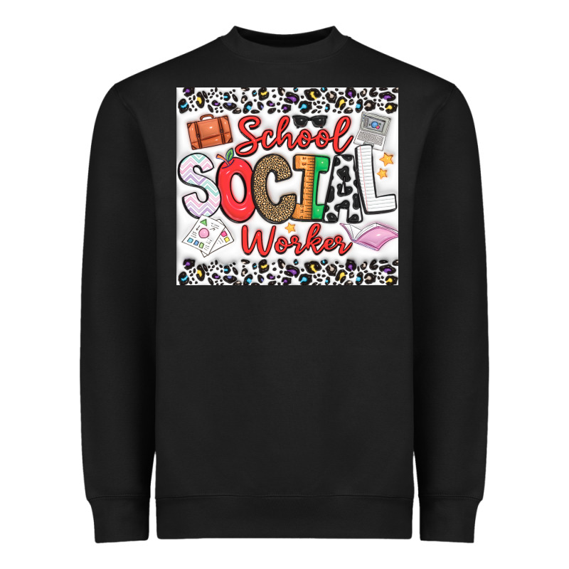 School Social Worker Heavyweight Sweatshirt by CowhideDigitalArt | Teevron