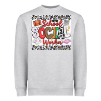 Heather Grey School Social Worker Heavyweight Sweatshirt - CowhideDigitalArt