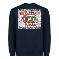 Navy School Social Worker Heavyweight Sweatshirt - CowhideDigitalArt