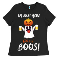 I'm Just Here For The Boos Ladies Tee | Teevron