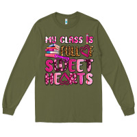 Army Green my class is full of sweet hearts olivia Long Sleeve Tee - OliviaCreatesArt